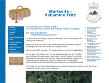 Tablet Screenshot of hebamme-fritz.de